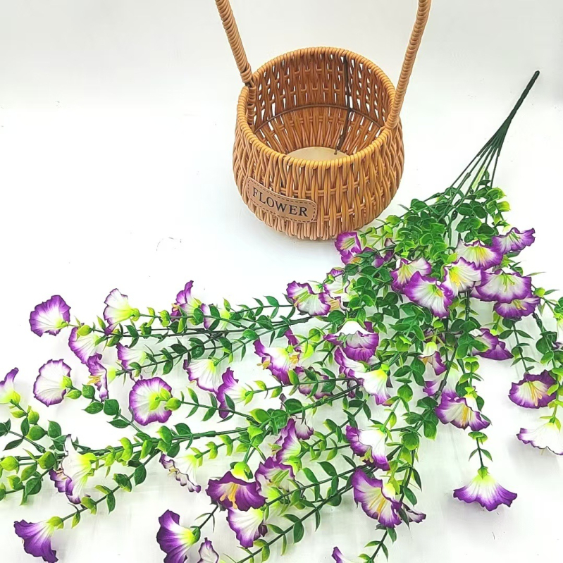Tarpvalstybinė Amazonės imitacijos gėlė, eukalipto gėlė, šilko gėlė, namų vestuvių lauko kiemo sieninė pakabinama rotango sieninė pakabinama