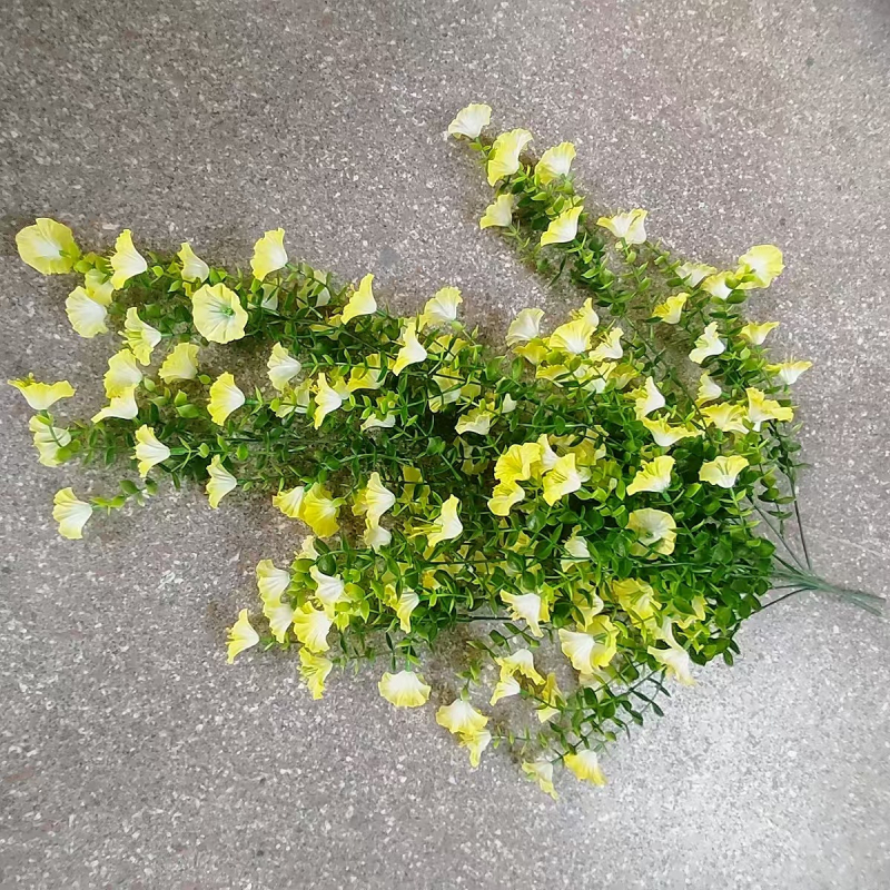 Tarpvalstybinė Amazonės imitacijos gėlė, eukalipto gėlė, šilko gėlė, namų vestuvių lauko kiemo sieninė pakabinama rotango sieninė pakabinama