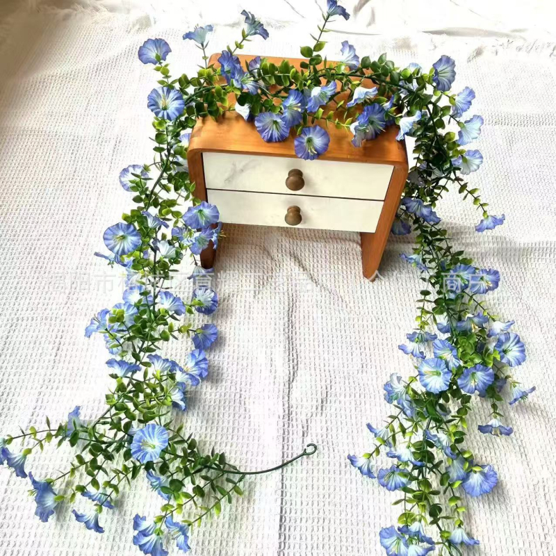 Tarpvalstybinė Amazonės imitacijos gėlė, eukalipto gėlė, šilko gėlė, namų vestuvių lauko kiemo sieninė pakabinama rotango sieninė pakabinama