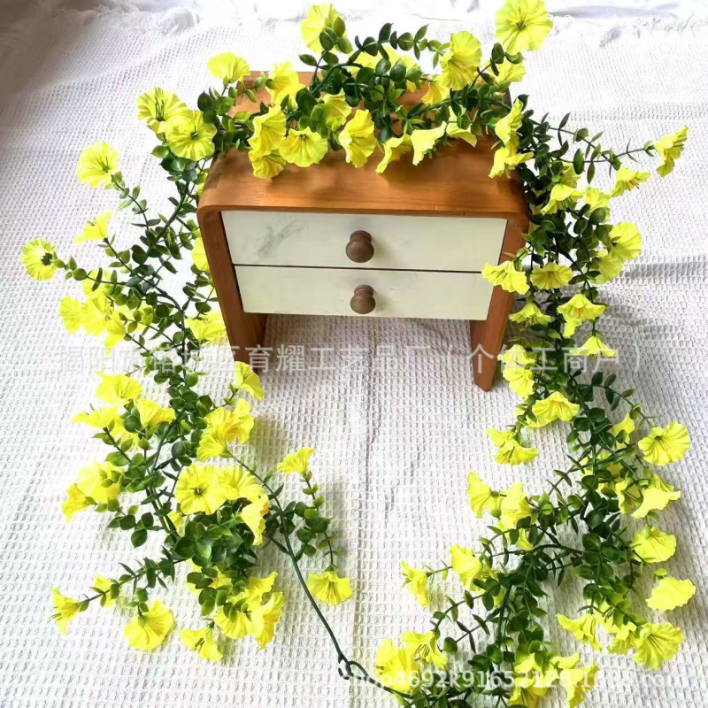 Tarpvalstybinė Amazonės imitacijos gėlė, eukalipto gėlė, šilko gėlė, namų vestuvių lauko kiemo sieninė pakabinama rotango sieninė pakabinama