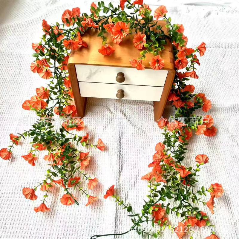 Tarpvalstybinė Amazonės imitacijos gėlė, eukalipto gėlė, šilko gėlė, namų vestuvių lauko kiemo sieninė pakabinama rotango sieninė pakabinama