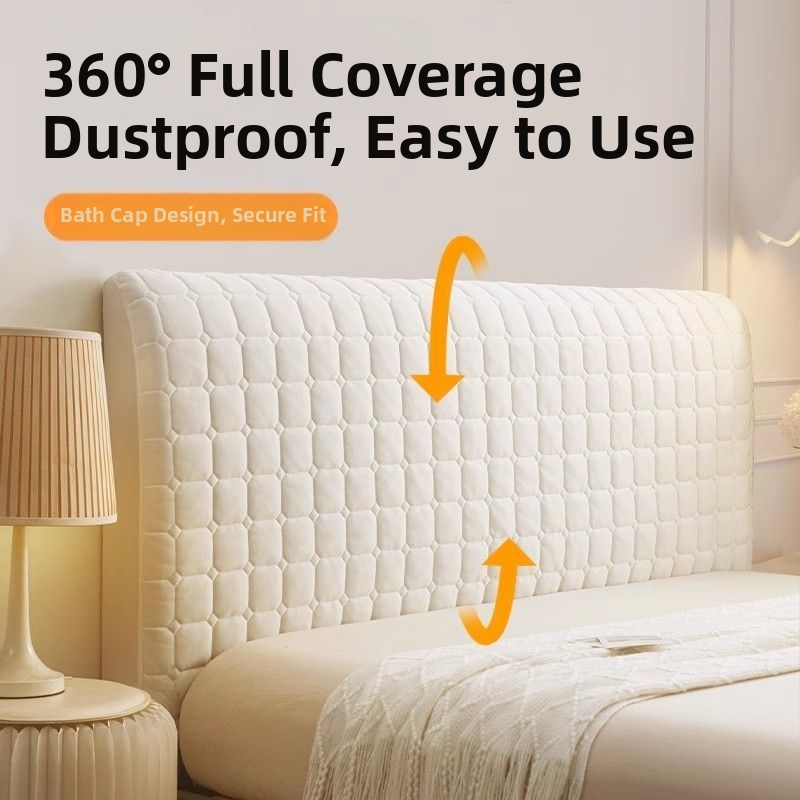 2025 Нов латексов охлаждащ калъф за нощно шкафче, удебелен дървен калъф за легло, мек пакет, прахоустойчив, изцяло неутрален калъф за легло