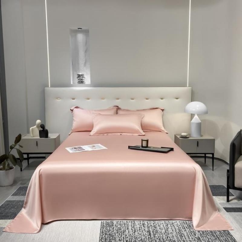 Nauja aukščiausios klasės Tencel vientisos spalvos šilkinė stumdoma, šviesi, prabangi viešbučio vasarinė plona viengulė dvigulė lyocell paklodė