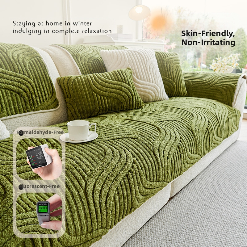 2024 Нова есенно-зимна удебелена плюшена възглавница за диван, неплъзгаща се, мръсна, против надраскване от котка, възглавница за диван с усъвършенствано чувство