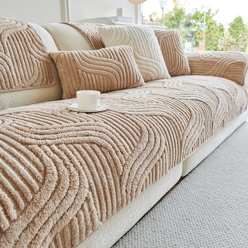 2024 m. nauja rudens ir žiemos sutankinta pliušinė sofos pagalvėlė, neslystanti, nešvari, apsauganti nuo įbrėžimų, „Advanced Sense“ sofos pagalvėlė
