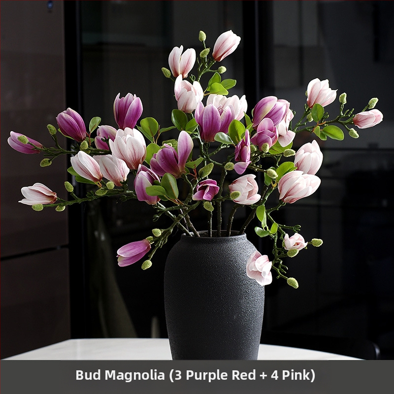 Svetainės kiniškų gėlių papuošalai gėlininkystės netikros gėlės dirbtinių gėlių pojūtis stalo dekoravimas namų šviesa prabangi magnolija