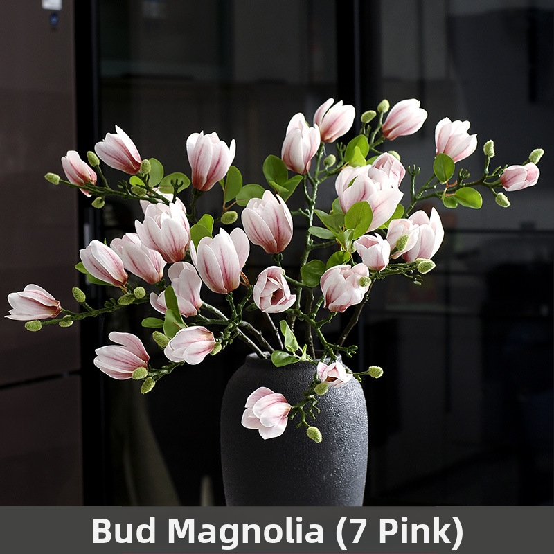 Svetainės kiniškų gėlių papuošalai gėlininkystės netikros gėlės dirbtinių gėlių pojūtis stalo dekoravimas namų šviesa prabangi magnolija