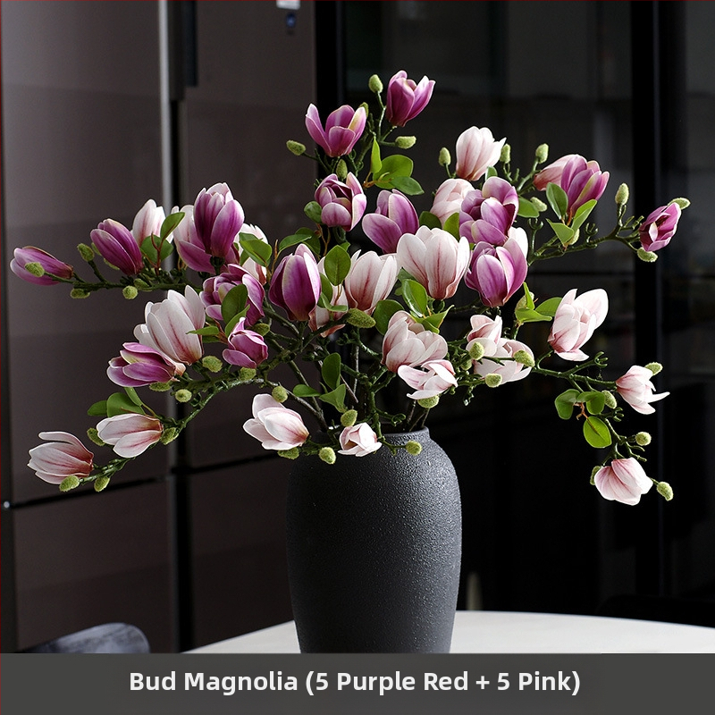 Svetainės kiniškų gėlių papuošalai gėlininkystės netikros gėlės dirbtinių gėlių pojūtis stalo dekoravimas namų šviesa prabangi magnolija