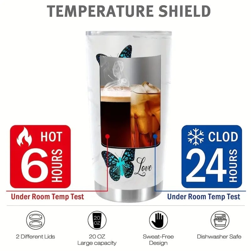 Tényleges ár Privát üzenet Határokon átnyúló Amazon Aliexpress Temu Xiyin Hot Model 20oz Érdekes Circus Butterfly