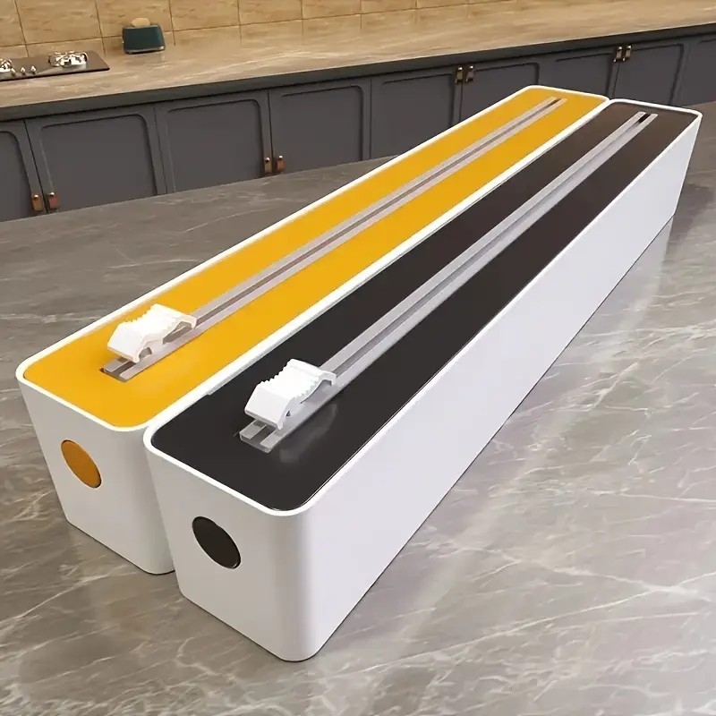 Naujas tarpvalstybinis virtuvės plastikinių įvyniojimų pjaustytuvas kepimo popieriui, alavo folijos pjaustymo dėžutė, siurbimo puodelis, magnetinis siurbimas, buitinis aliejus, popieriaus pjaustymas