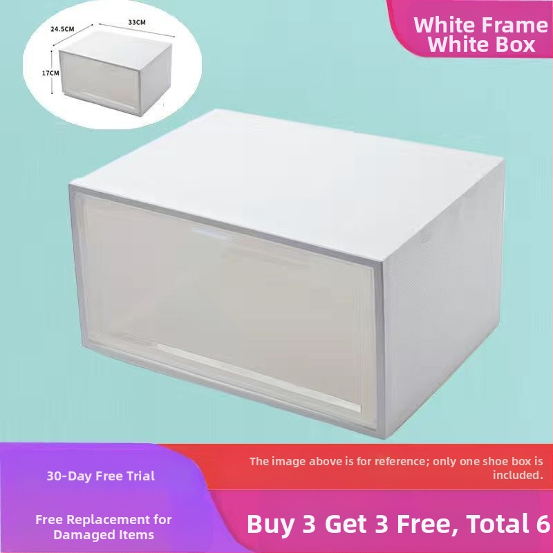 Sustorinta batų dėžės laikymo dėžė, skaidri batų lentyna, batų spintelė, namų apyvokos reikmenų parduotuvė, daugiasluoksnė sulankstoma batų dėžė