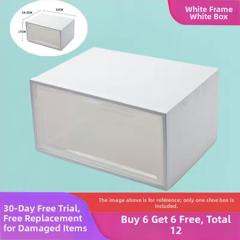 Sustorinta batų dėžės laikymo dėžė, skaidri batų lentyna, batų spintelė, namų apyvokos reikmenų parduotuvė, daugiasluoksnė sulankstoma batų dėžė