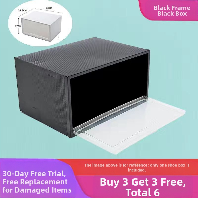 Sustorinta batų dėžės laikymo dėžė, skaidri batų lentyna, batų spintelė, namų apyvokos reikmenų parduotuvė, daugiasluoksnė sulankstoma batų dėžė