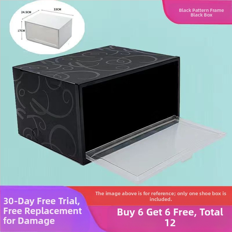 Sustorinta batų dėžės laikymo dėžė, skaidri batų lentyna, batų spintelė, namų apyvokos reikmenų parduotuvė, daugiasluoksnė sulankstoma batų dėžė