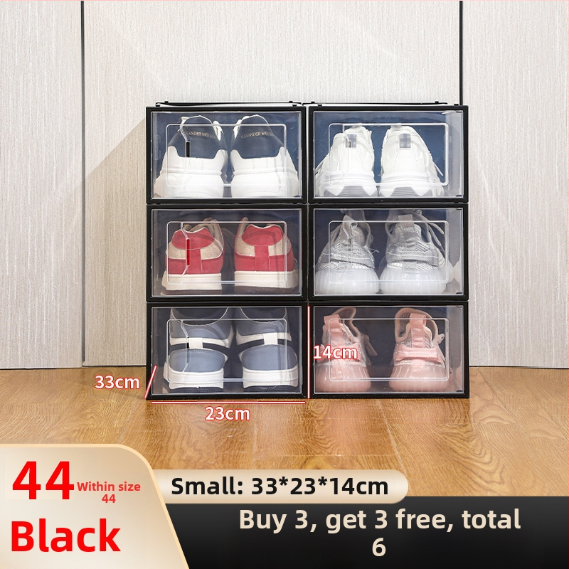 Sustorinta batų dėžės laikymo dėžė, skaidri batų lentyna, batų spintelė, namų apyvokos reikmenų parduotuvė, daugiasluoksnė sulankstoma batų dėžė