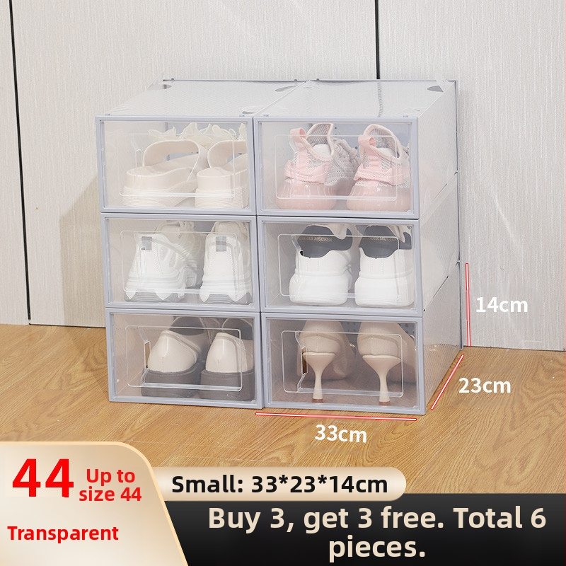 Sustorinta batų dėžės laikymo dėžė, skaidri batų lentyna, batų spintelė, namų apyvokos reikmenų parduotuvė, daugiasluoksnė sulankstoma batų dėžė