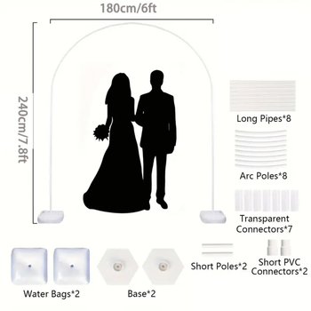 Комплект арки за врати Cross-Border 2.4*1.8, сватбена украса, рожден ден, събитие в търговски център и друга декорация на арки
