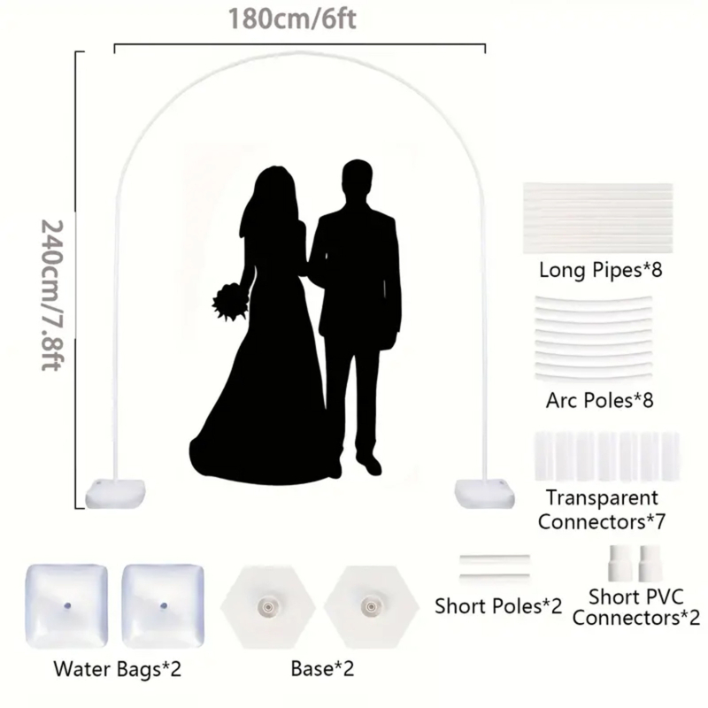 Комплект арки за врати Cross-Border 2.4*1.8, сватбена украса, рожден ден, събитие в търговски център и друга декорация на арки