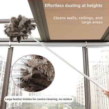 Jaanalinnu sulgedest tolmuhari ei aja karvu majapidamises kasutatava auto paksendava krüpteerimise puhastamiseks majapidamises kasutatava elektrostaatilise adsorptsiooni sulgedest tolmuhari