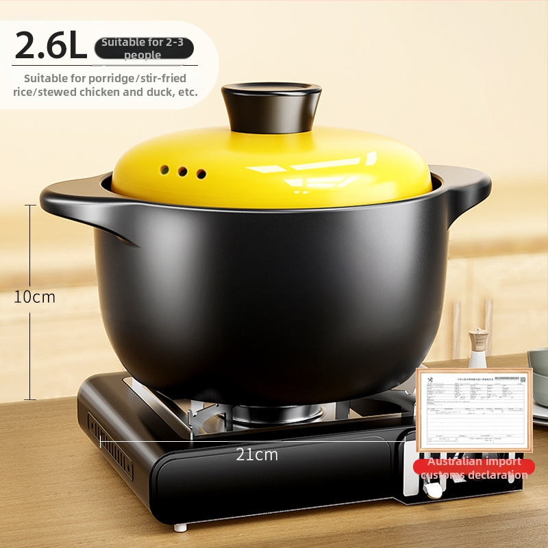 Troškintuvas, buitinis dujinis, aukštai temperatūrai atsparus, keraminis sriubos puodas, sausai degantis, neskilinėjantis dujinės viryklės specialus sriubos puodas