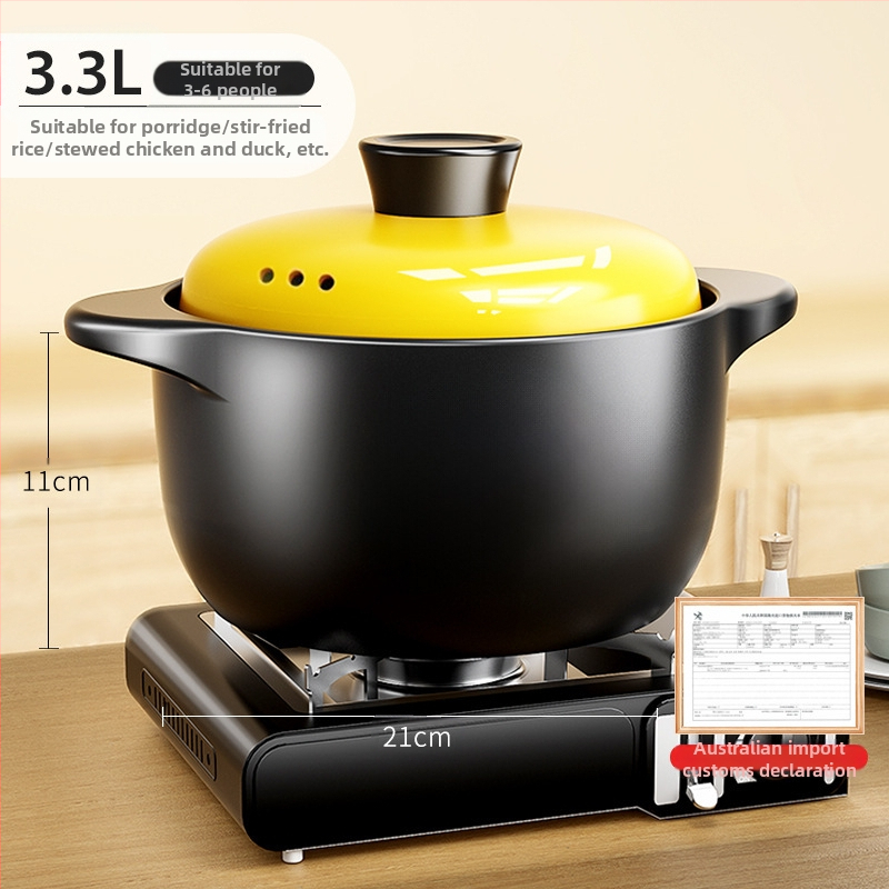 Troškintuvas, buitinis dujinis, aukštai temperatūrai atsparus, keraminis sriubos puodas, sausai degantis, neskilinėjantis dujinės viryklės specialus sriubos puodas