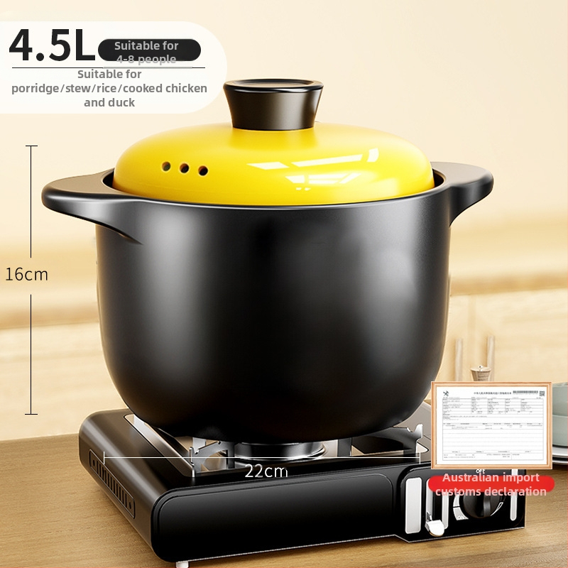 Troškintuvas, buitinis dujinis, aukštai temperatūrai atsparus, keraminis sriubos puodas, sausai degantis, neskilinėjantis dujinės viryklės specialus sriubos puodas