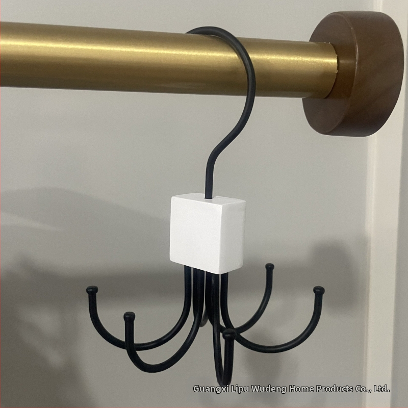 Kūrybingas pasukamas daugiafunkcis šešių nagų kabliukas, paltas, gobtuvas, pakabinamas krepšys, šalikas, drabužių spintos laikymo lentynėlė, durų pakaba