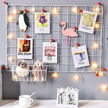 Ins Decoration Scandinavian Home Iron Wall Hanging Grids Wall Photo Wall Girls Wall Decoration Wall Decoration Raft