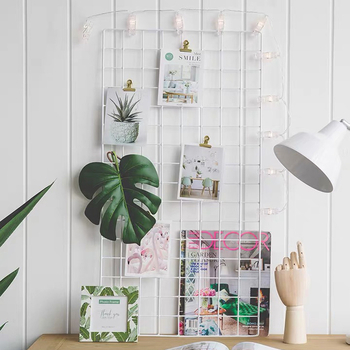 Ins Decoration Scandinavian Home Iron Wall Hanging Grids Wall Photo Wall Girls Wall Decoration Wall Decoration Raft