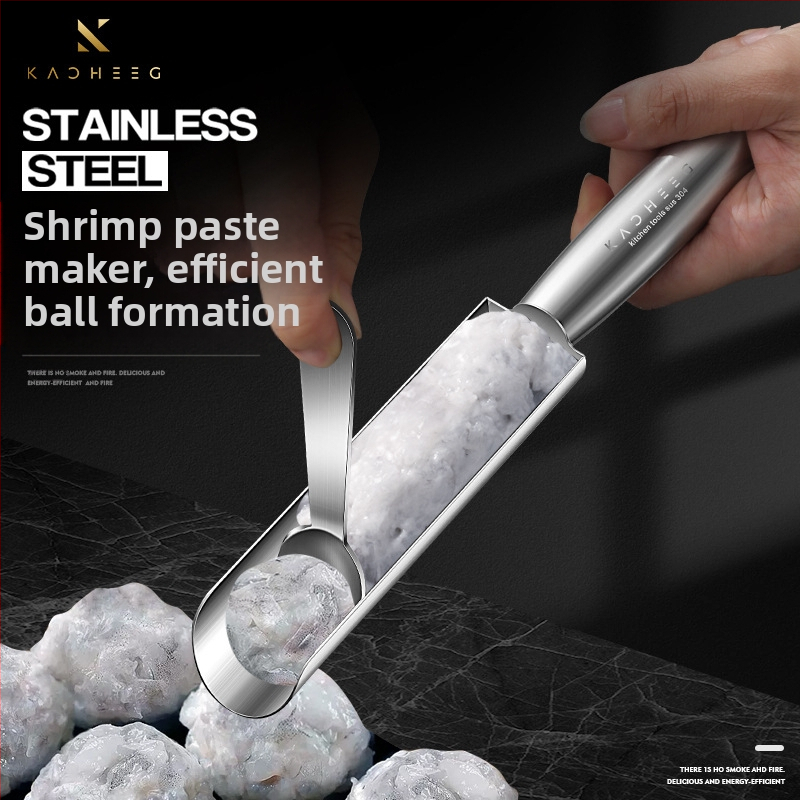 Инструмент за приготвяне на кюфтета от скариди от неръждаема стомана 304, домакински, с единична, четворна, с кюфтета, гореща тенджера.