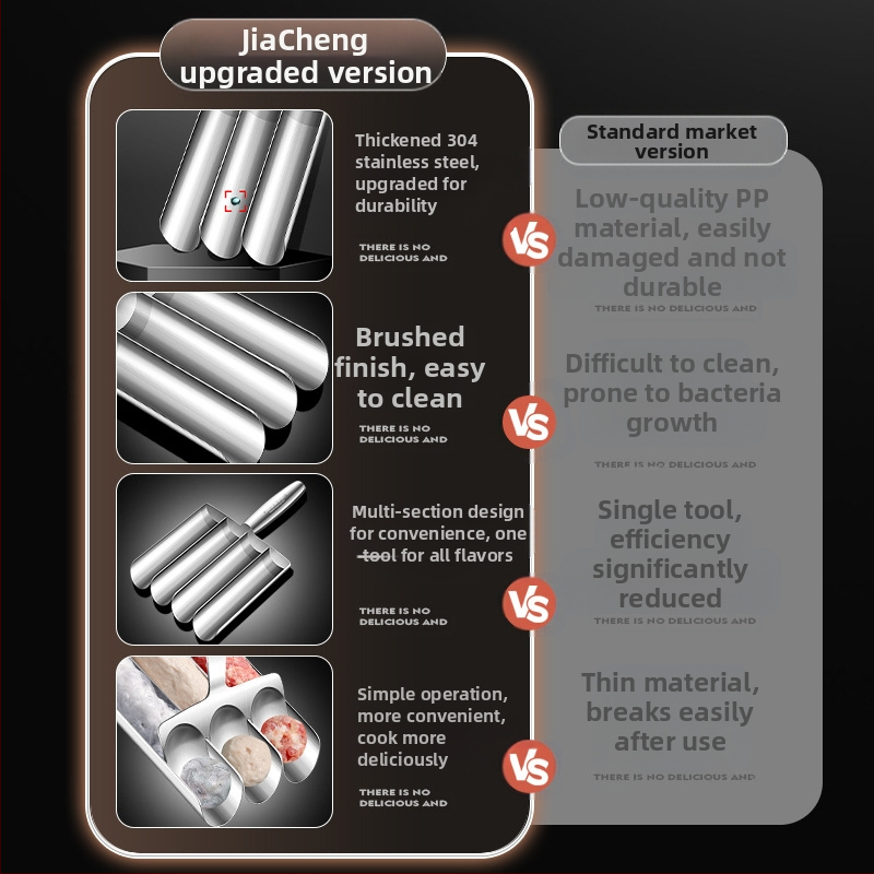 Инструмент за приготвяне на кюфтета от скариди от неръждаема стомана 304, домакински, с единична, четворна, с кюфтета, гореща тенджера.