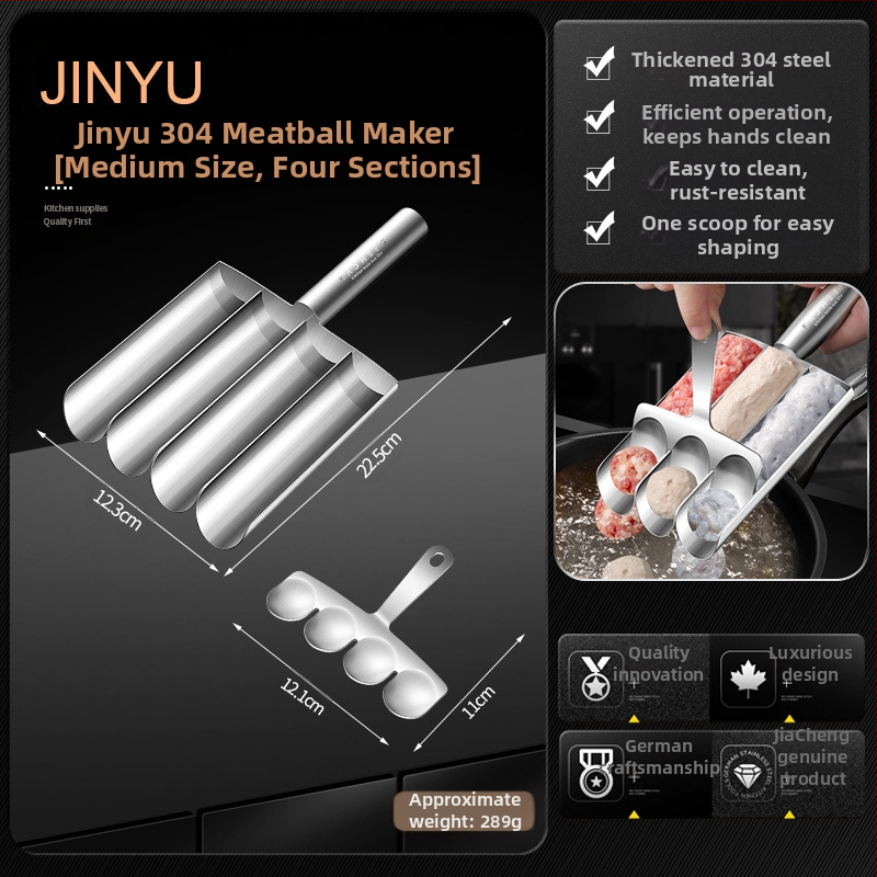 304 nerūdijančio plieno trigubas krevečių slydimo mėsos kukulių gamybos įrankis buitinis žuvies kukulis viengubas keturgubas mėsos kukulis sumuštinis artefaktas