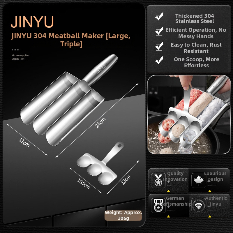 304 nerūdijančio plieno trigubas krevečių slydimo mėsos kukulių gamybos įrankis buitinis žuvies kukulis viengubas keturgubas mėsos kukulis sumuštinis artefaktas