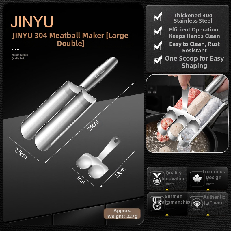 304 nerūdijančio plieno trigubas krevečių slydimo mėsos kukulių gamybos įrankis buitinis žuvies kukulis viengubas keturgubas mėsos kukulis sumuštinis artefaktas