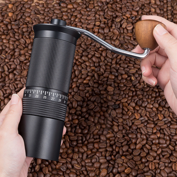 Išorinis rankinis kavos pupelių malimo aparatas Itališkas rankinis malūnas buitinis rankinis kavos pupelių malimo aparatas