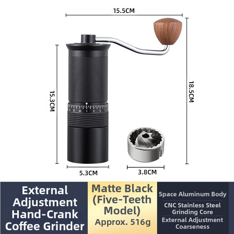 Išorinis rankinis kavos pupelių malimo aparatas Itališkas rankinis malūnas buitinis rankinis kavos pupelių malimo aparatas