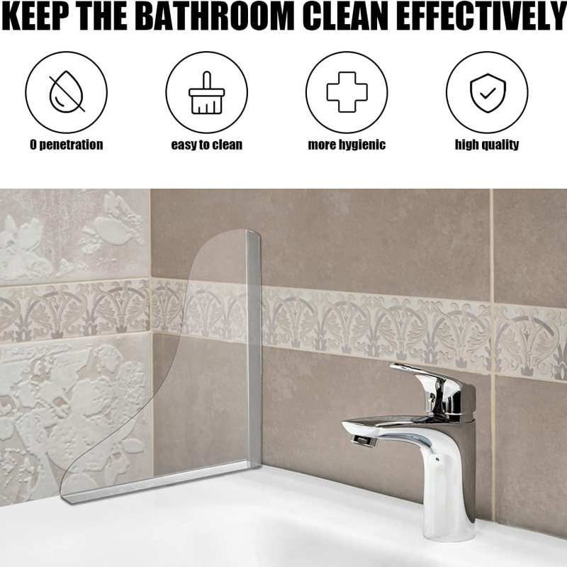 Határokon átnyúló új akril zuhany splash cover 2 darabos kád mosdó védőburkolat kád splash cover szett