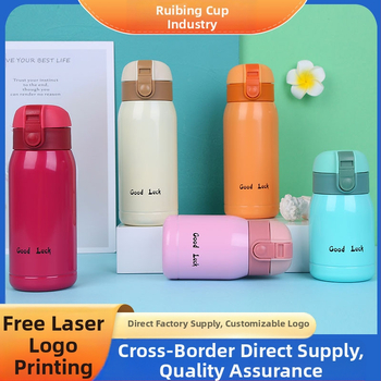 Δημιουργική κούπα κενού από ανοξείδωτο ατσάλι για επιχειρήσεις, γραφείο, δώρο, κούπα, πανεπιστημιούπολη, κινούμενα σχέδια, λογότυπο Cup