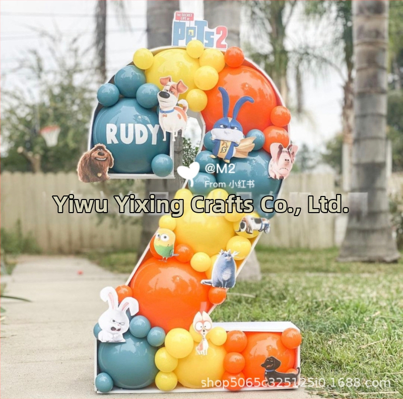 Трансгранична нова 73-сантиметрова мозаечна дигитална кутия за пълнене на балони, стойка за дигитална колона с балони KT табло