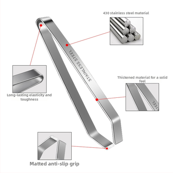 Storas nerūdijančio plieno kiaulių plaukų segtukas Buitinės žuvų kaulų replės Vištienos ančių replės Pincetas Segtukas Virtuvės įtaisai