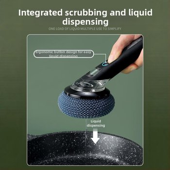 Perie cu mâner lung pentru oală, perie automată de spălat vase cu lichid, perie de bucătărie pentru uz casnic, perie de oală cu burete, perie de curățare cu bilă pentru animale de companie, ustensile