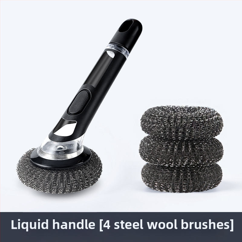 Perie cu mâner lung pentru oală, perie automată de spălat vase cu lichid, perie de bucătărie pentru uz casnic, perie de oală cu burete, perie de curățare cu bilă pentru animale de companie, ustensile