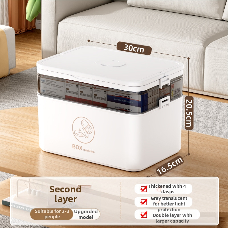 Kodumajapidamises kasutatav suur ravimikarp hulgimüügi mitmekihiline sahtliga meditsiiniline hoiukarp kaasaskantav kodune hädaabi kaasaskantav esmaabi ravimikarp