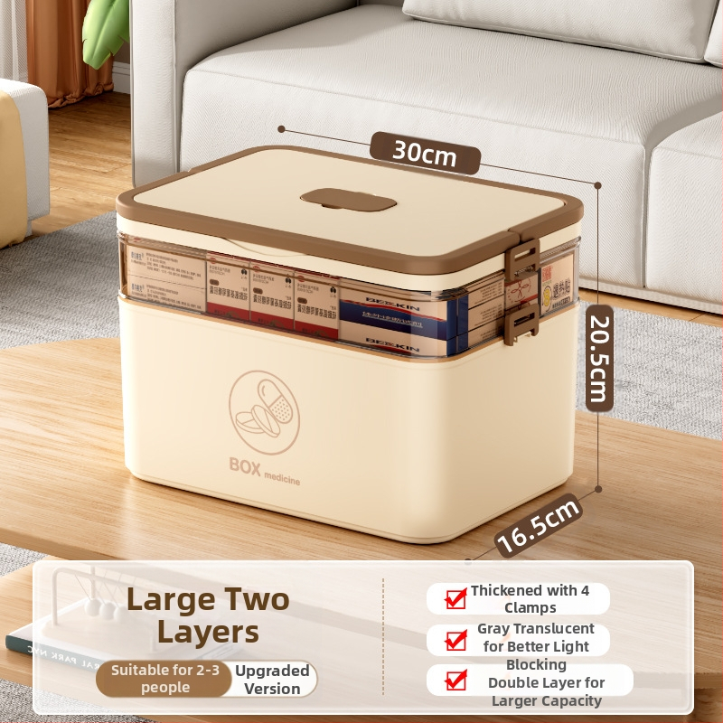 Kodumajapidamises kasutatav suur ravimikarp hulgimüügi mitmekihiline sahtliga meditsiiniline hoiukarp kaasaskantav kodune hädaabi kaasaskantav esmaabi ravimikarp