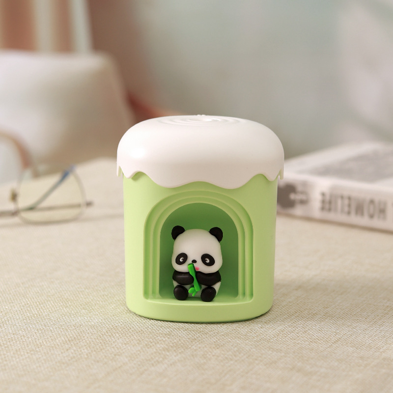 Mielas naminių gyvūnėlių mažas naktinės lemputės drėkintuvas, įmontuotas į USB, mielas biuro stalinio drėkintuvo atmosferos šviesos purkštuvas