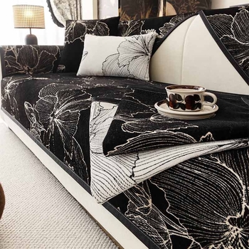 2025 m. nauja šenilinė sofos pagalvėlė, „Four Seasons“ universali neslystanti pagalvėlė, modernus naujas kiniško stiliaus sofos užvalkalo audinys