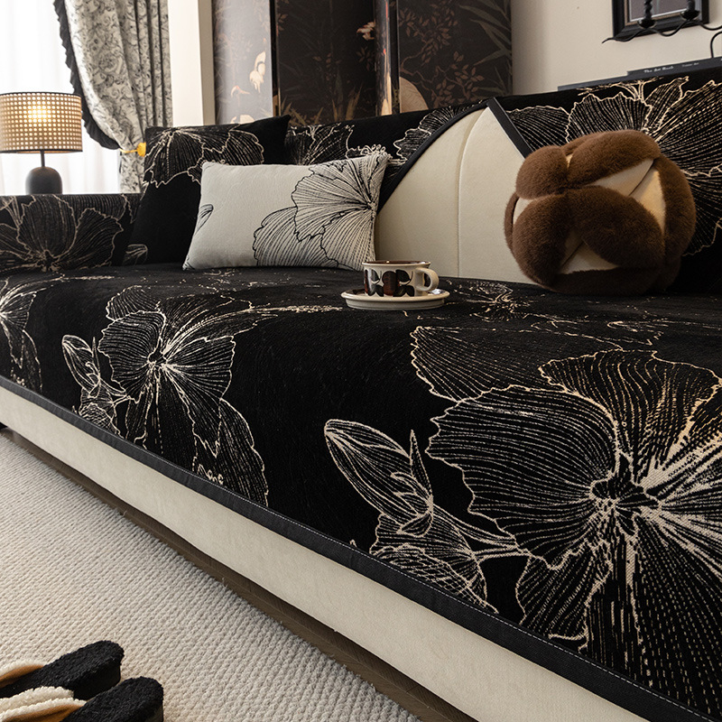 2025 m. nauja šenilinė sofos pagalvėlė, „Four Seasons“ universali neslystanti pagalvėlė, modernus naujas kiniško stiliaus sofos užvalkalo audinys