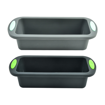 Tehase hulgimüügi silikoonist kahevärviline ristkülikukujuline röstsaiakoogi taldrik kodukoogivormi leivavormi küpsetamisriistad