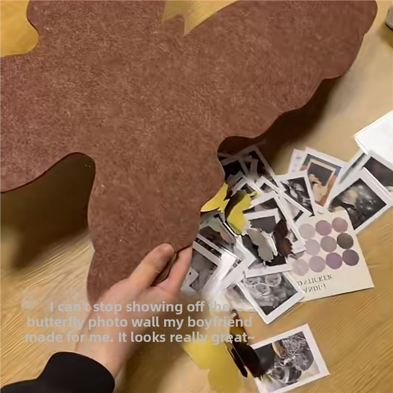 Prancūziški drugelio veltinio sienų lipdukai, miegamojo įėjimo atmosfera, nuotraukų siena, be perforatorių, sienų dekoracija svetainės fonui