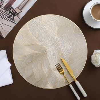 Pārrobežu karsti pārdodams ziedu PVC karstās štancēšanas rietumu galda paklājiņš mazgājams eļļas necaurlaidīgs izolācijas paklājiņš skandināvu stila mājas galda paklājiņš